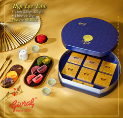 HỘP LỤC BẢO ĐỰNG 6 BÁNH TRUNG THU GIVRAL 60K